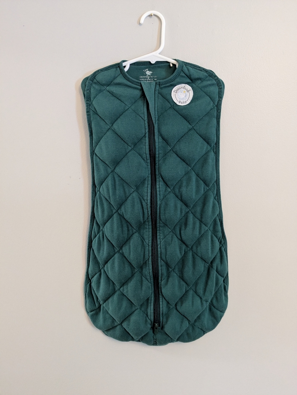Dreamland Dream Weighted Cotton Sleep Swaddle Sack Dark Greene Small 0/6 Months